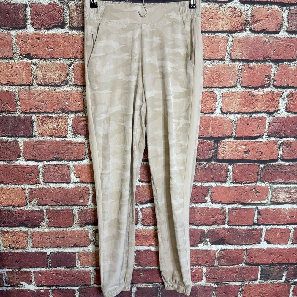 Athleta Brooklyn Textured Jogger Womens 2T Beige Camo Lightweight Active Pants